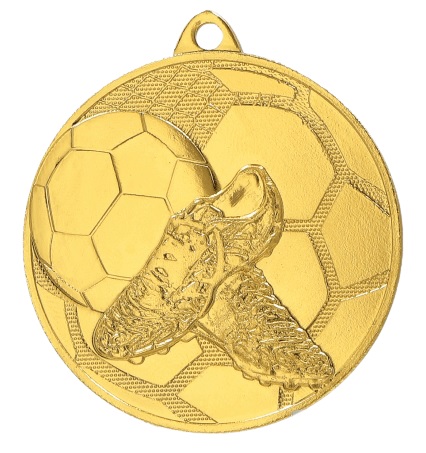 Medal 50 mm tłoczony piłka nożna MMC28050/G złoty – główny