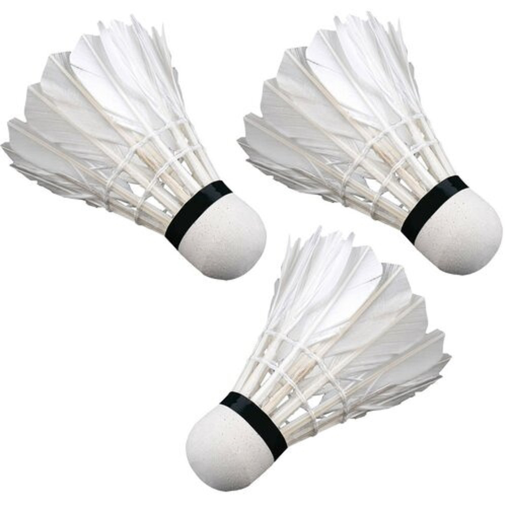 Lotki do badmintona z piór Enero biały – 3 sztuki