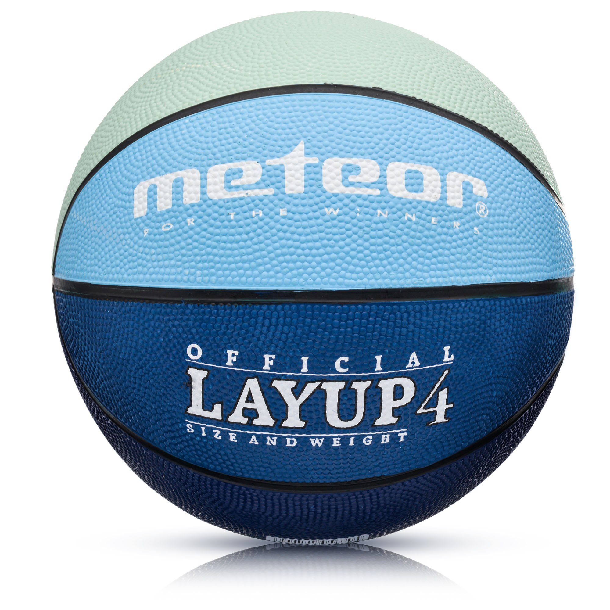 Piłka koszykowa Layup Meteor 4 07077 niebiesko-szary