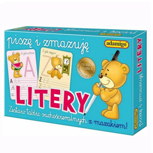 Piszę i zmazuję literki - zabawa edukacyjna