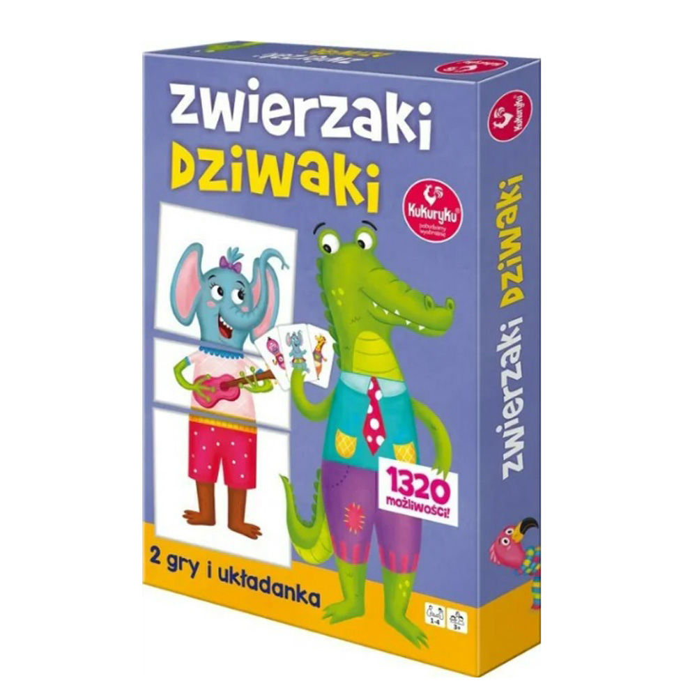 Zwierzaki Dziwaki - 2 gry i układanka