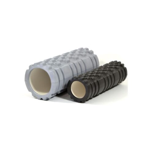 Wałek do ćwiczeń fitness roller DUO 2w1 EB Fit szary / czarny