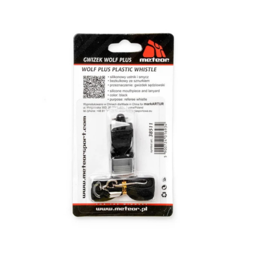 Gwizdek z silikonowym ustnikiem Wolf Plus czarny 38511