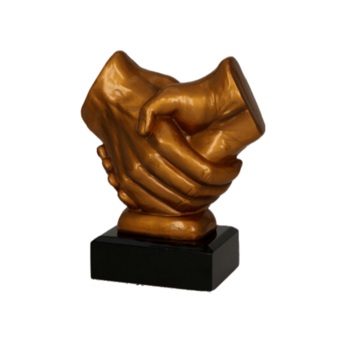 Statuetka odlewana uścisk dłoni RFST 2089/G