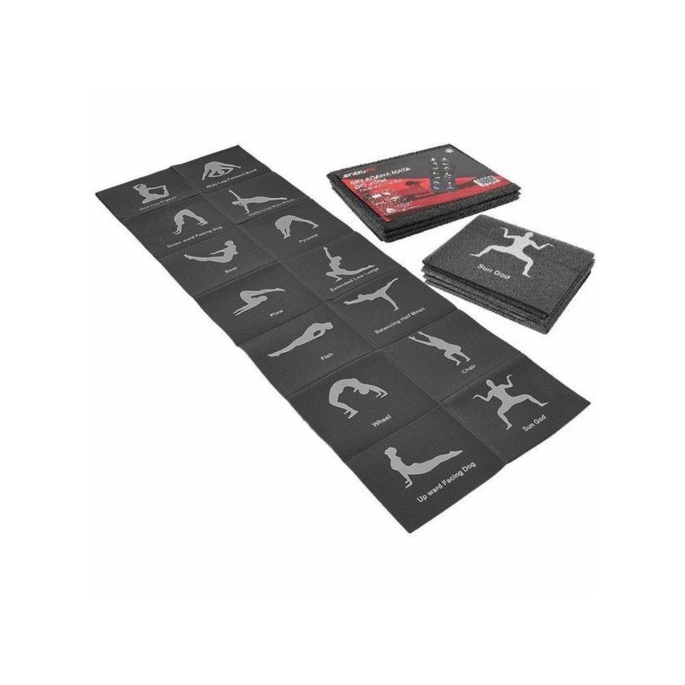 Mata do jogi składana 170x60x5 mm EB Fit czarny