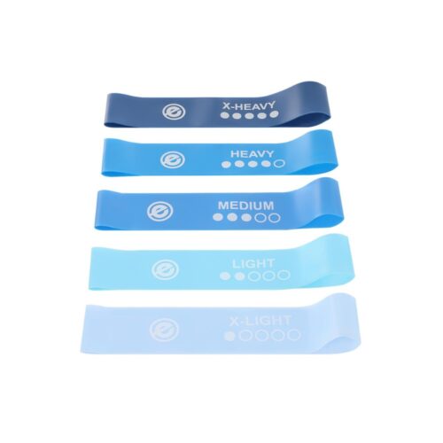 Guma oporowa fitness mini band Enero Fit Mini Blue - zestaw 5 gum