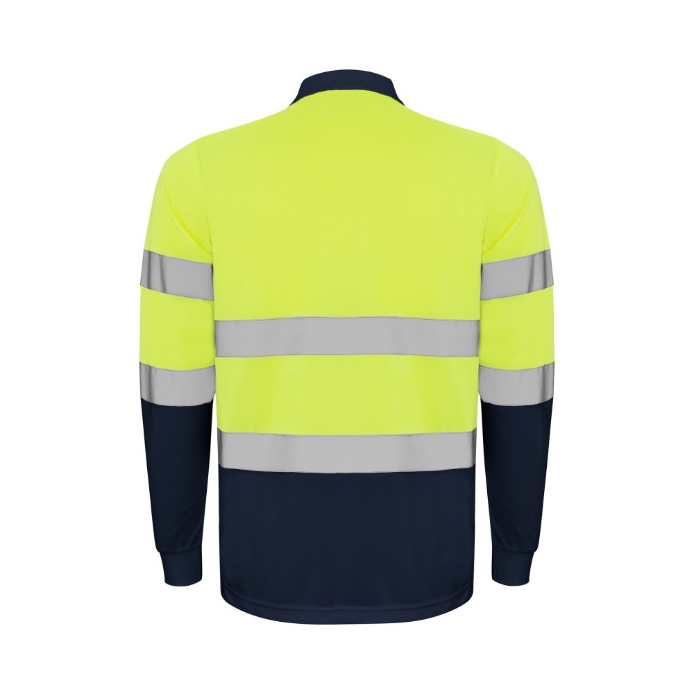Koszulka polo z długim rękawem Polaris 9306 L żółto-granatowa - obrazek 2