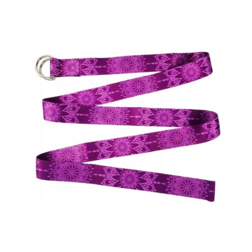Pasek do jogi Enero Fit 183 x 3,8 cm Fuksja