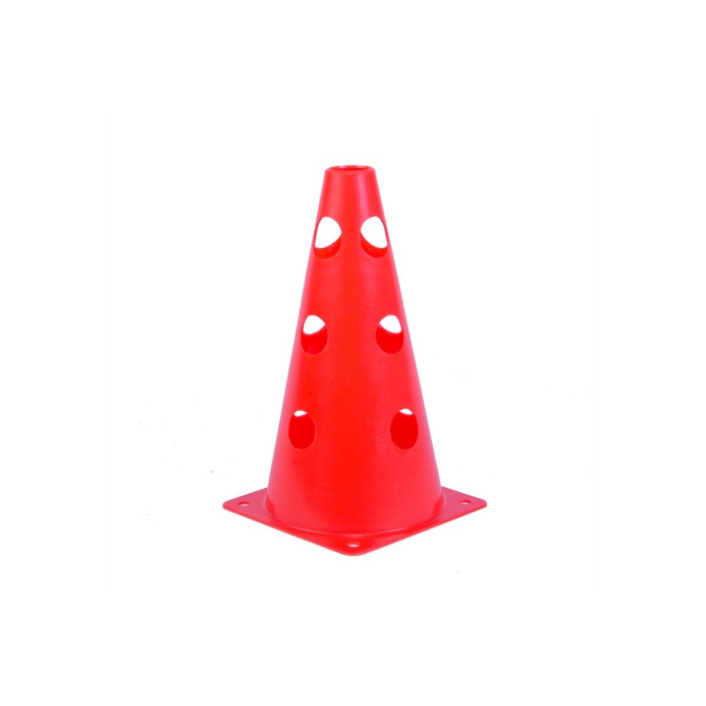 Pachołek z otworami 38 cm czerwony "S"