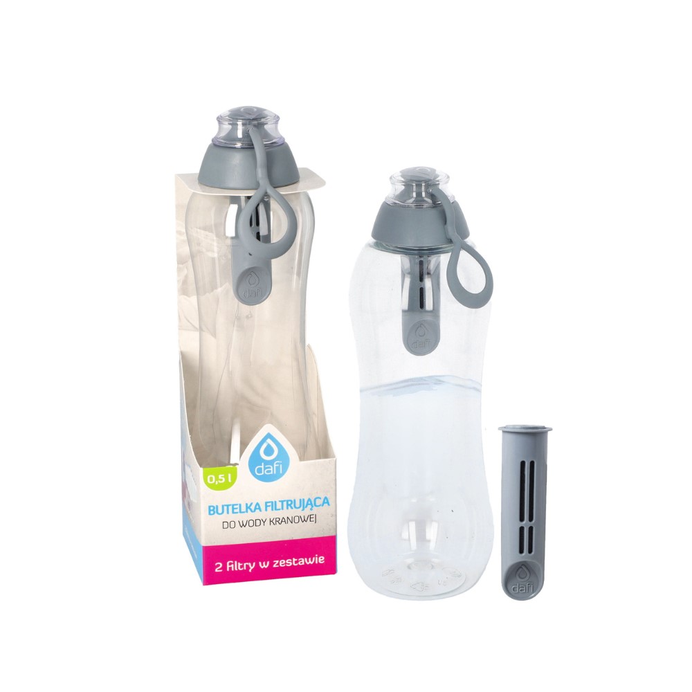 Butelka 0,5 l Dafi z 2 wkładami filtrującymi stalowa