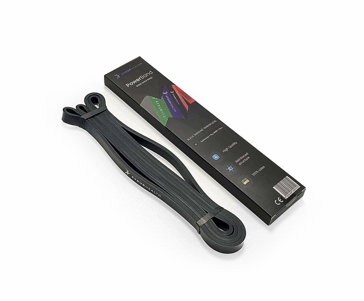 Guma oporowa fitness Power Band opór 16 kg 4YH 6498 czarny