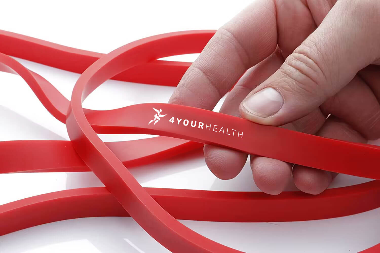 Guma oporowa fitness Power Band L opór 6 kg 4YH 6497 czerwony - obrazek 3