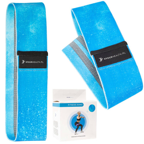 Taśma oporowa 4YH materiałowa HIP BAND 27 kg niebieski