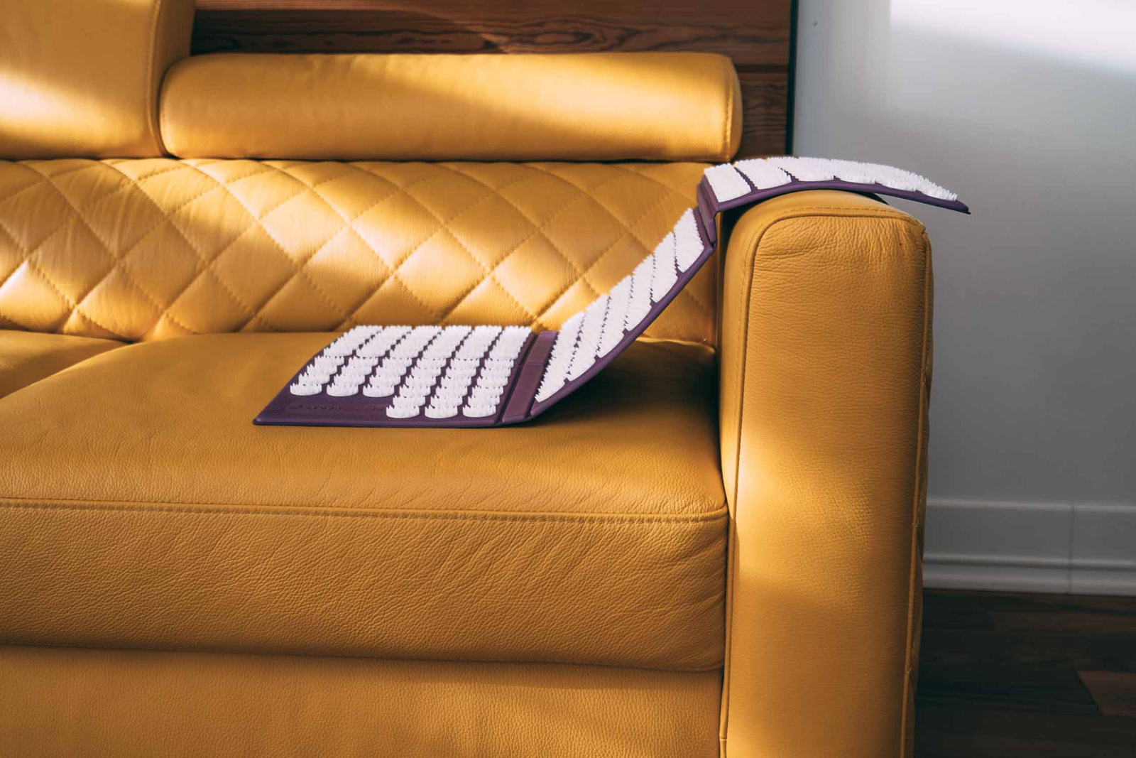 Mata do akupresury piankowa 4YH składana fioletowa 1253 - obrazek 7