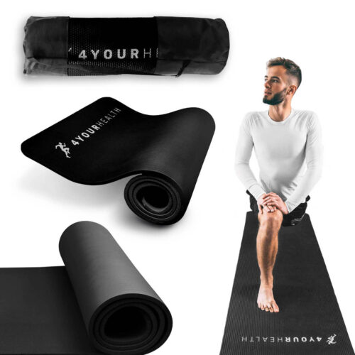 Mata fitness NBR 183x61x1 cm 4YH czarny