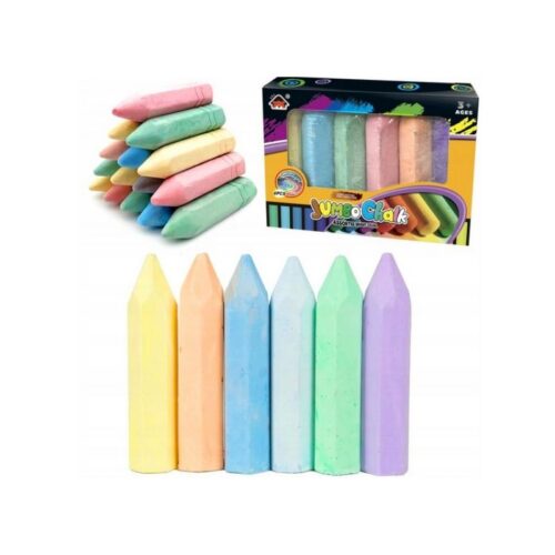 Kreda gruba kolorowa Jumbo - 6 sztuk