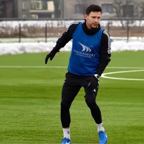 Znacznik piłkarski niebieski, oznacznik Junior