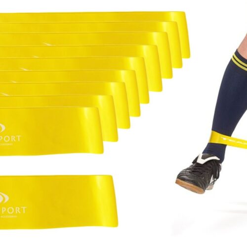 Guma fitness - zestaw 20 gum ŻÓŁTE - mały opór
