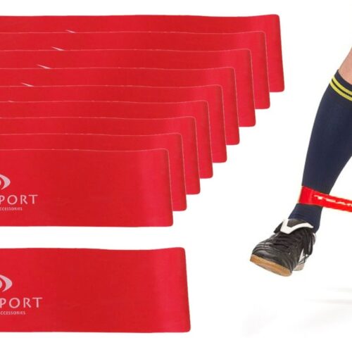 Guma fitness - zestaw 20 gum CZERWONE średni opór