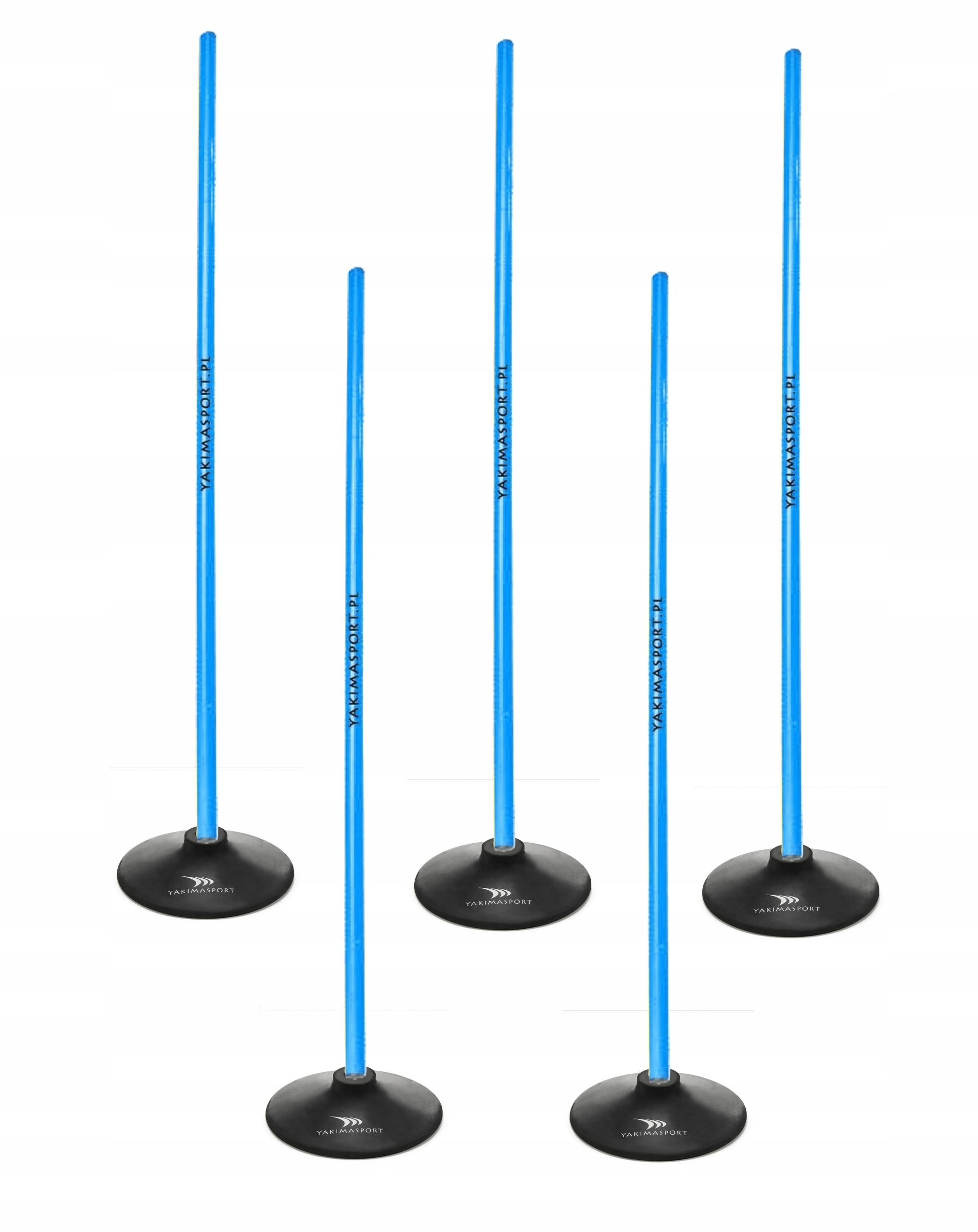 Tor przeszkód slalomowy 100cm laski + podstawa 1,5kg Niebieski