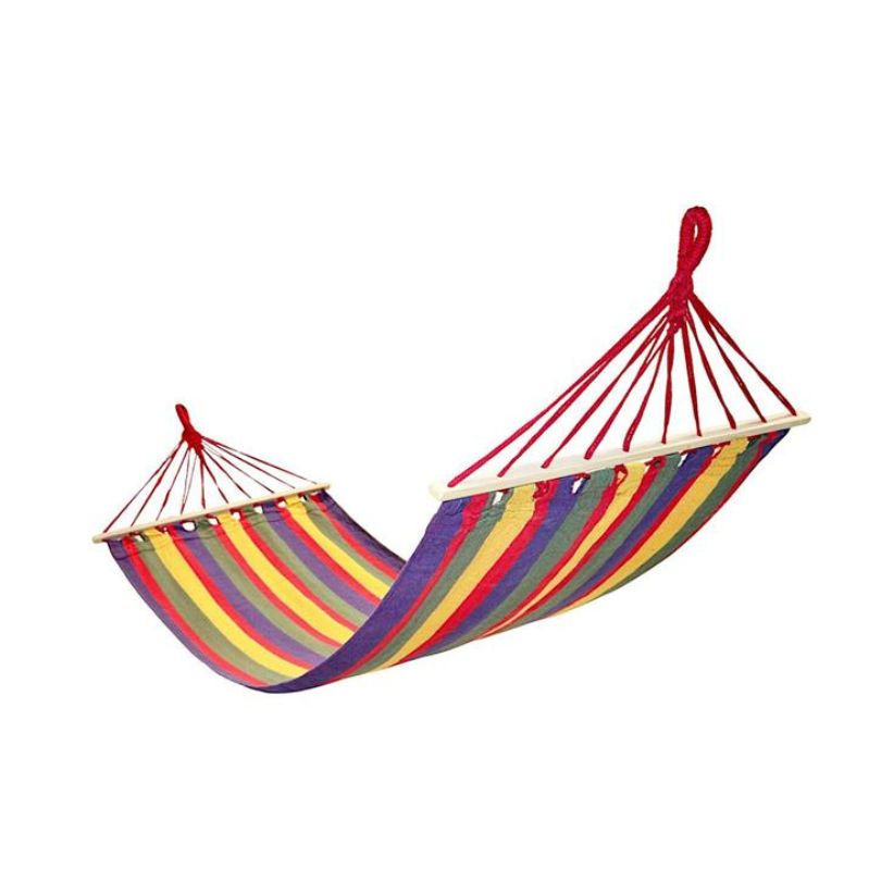 Hamak ogrodowy 1-osobowy 200x80 cm z drążkiem 1064048