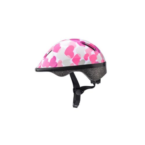 Kask rowerowy Meteor KS06 Pink hearts XS 44-48 cm