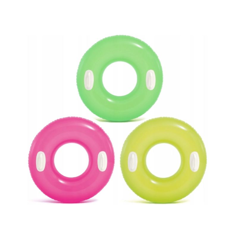 Koło do pływania z uchwytami Intex 59258 Neon-mix