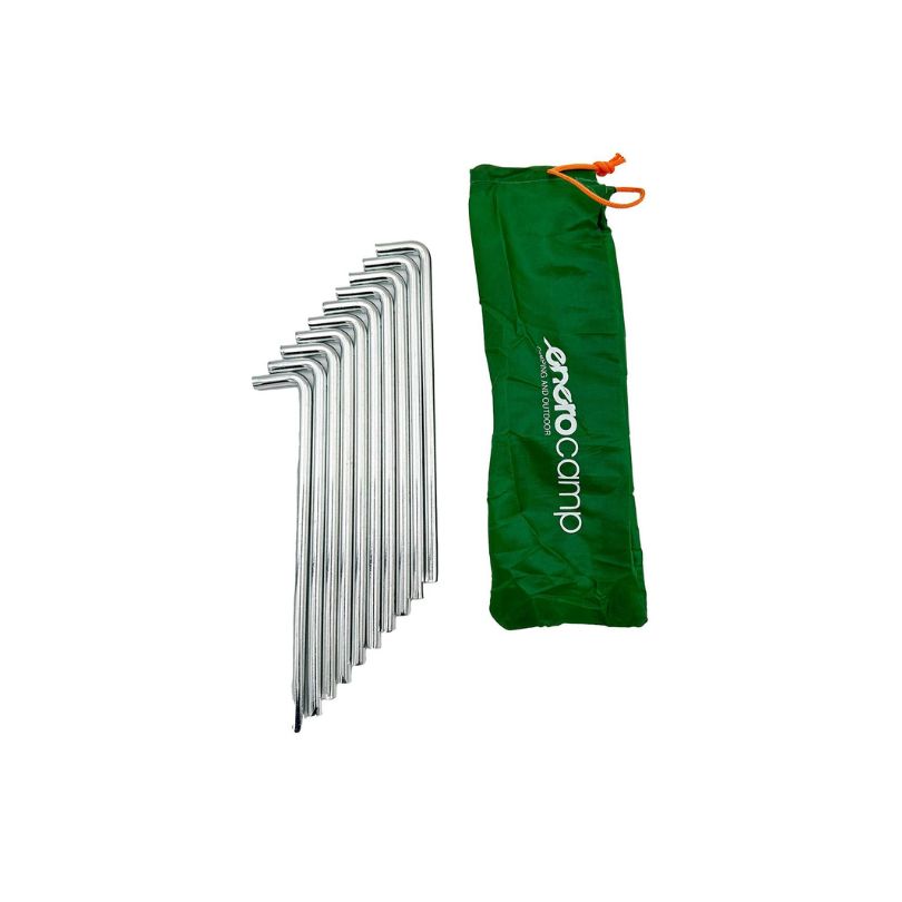 Szpilki do namiotu metalowe 20 cm - komplet 10 sztuk