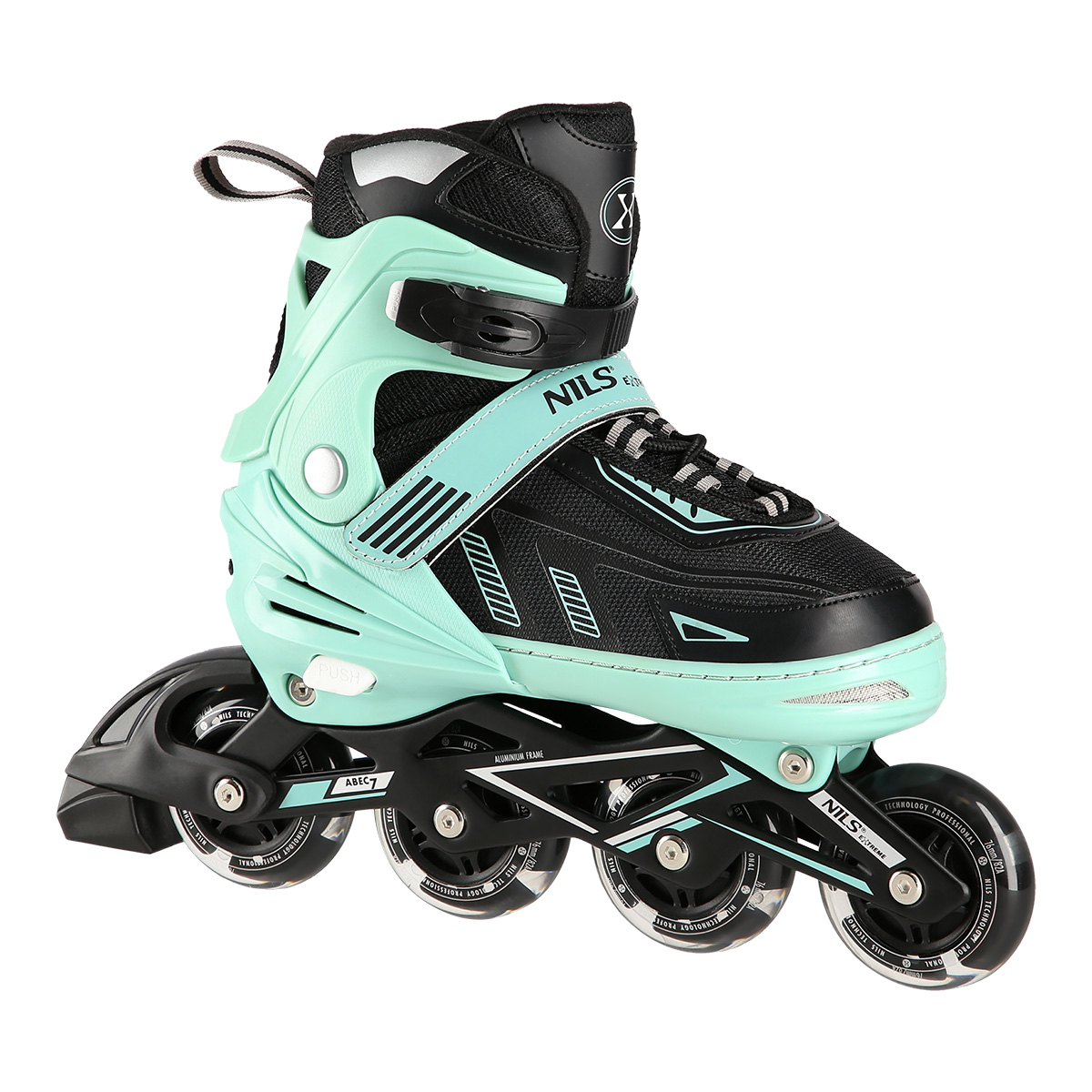 NA11230A MIĘTOWE LED ROZM. L(39-42) ŁYŻWOROLKI NILS EXTREME