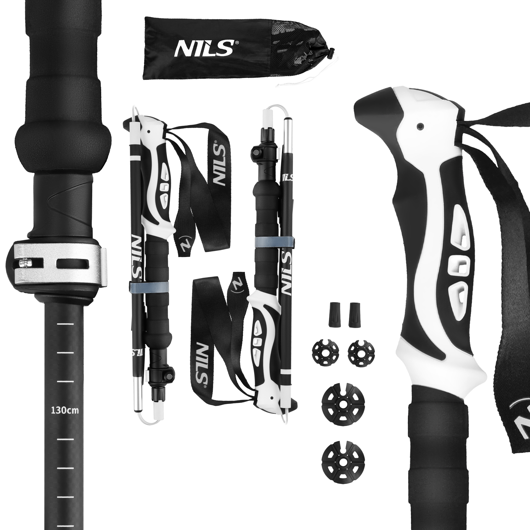 TK8603 KIJE TREKKINGOWE SKŁADANE NILS