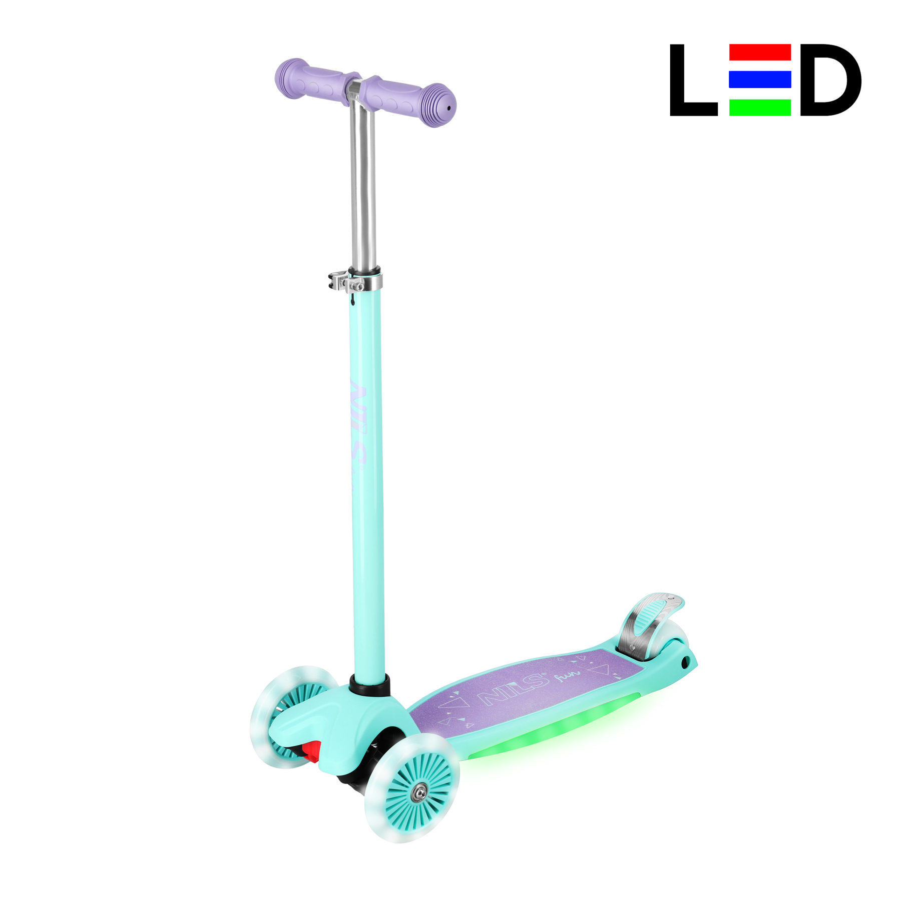 HLB1310 LED HULAJNOGA DZIECIĘCA FIOLETOWA NILS FUN