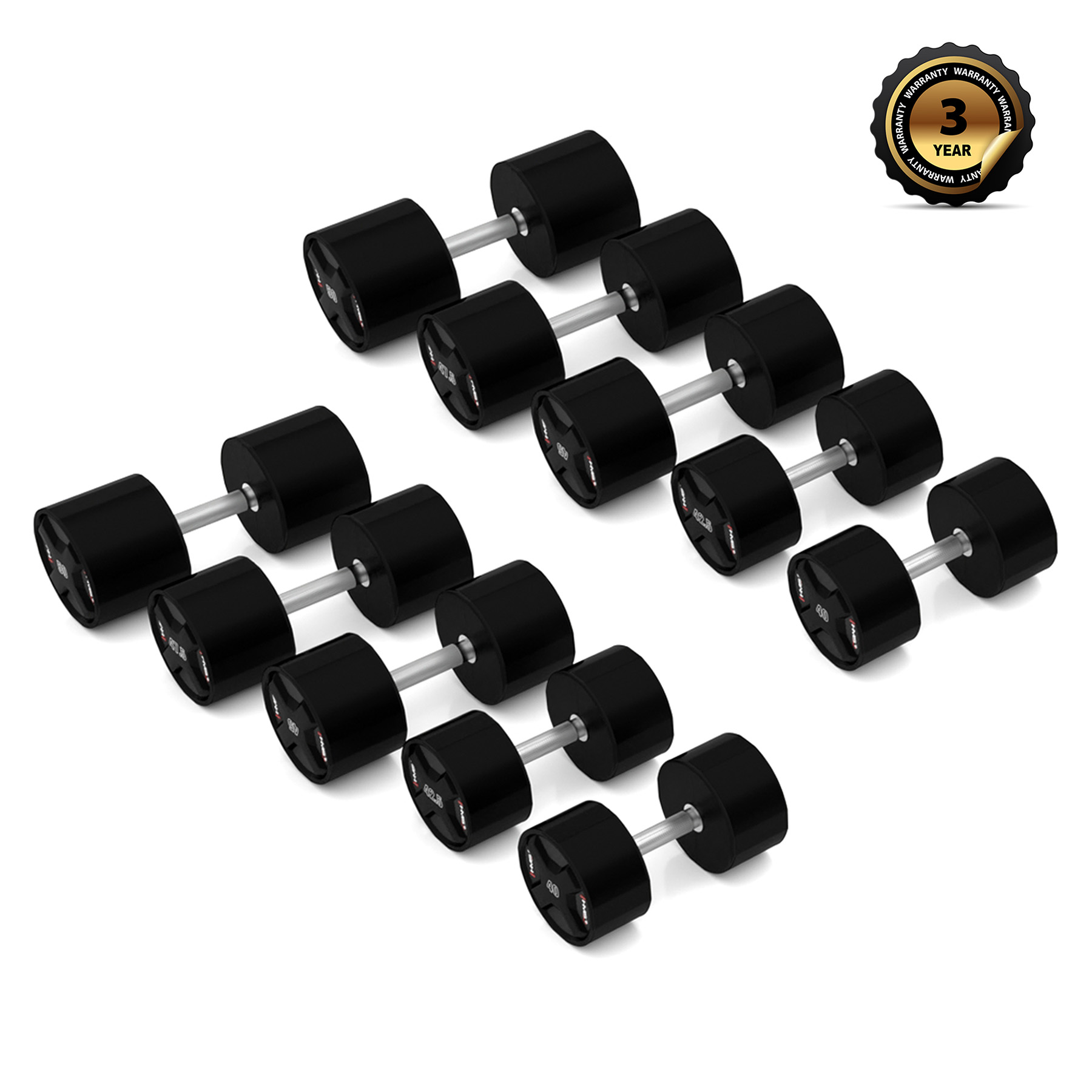 HPC SET ZESTAW HANTLI POLIURETANOWYCH 2 x 40 - 50 KG CPU (450 KG) HMS